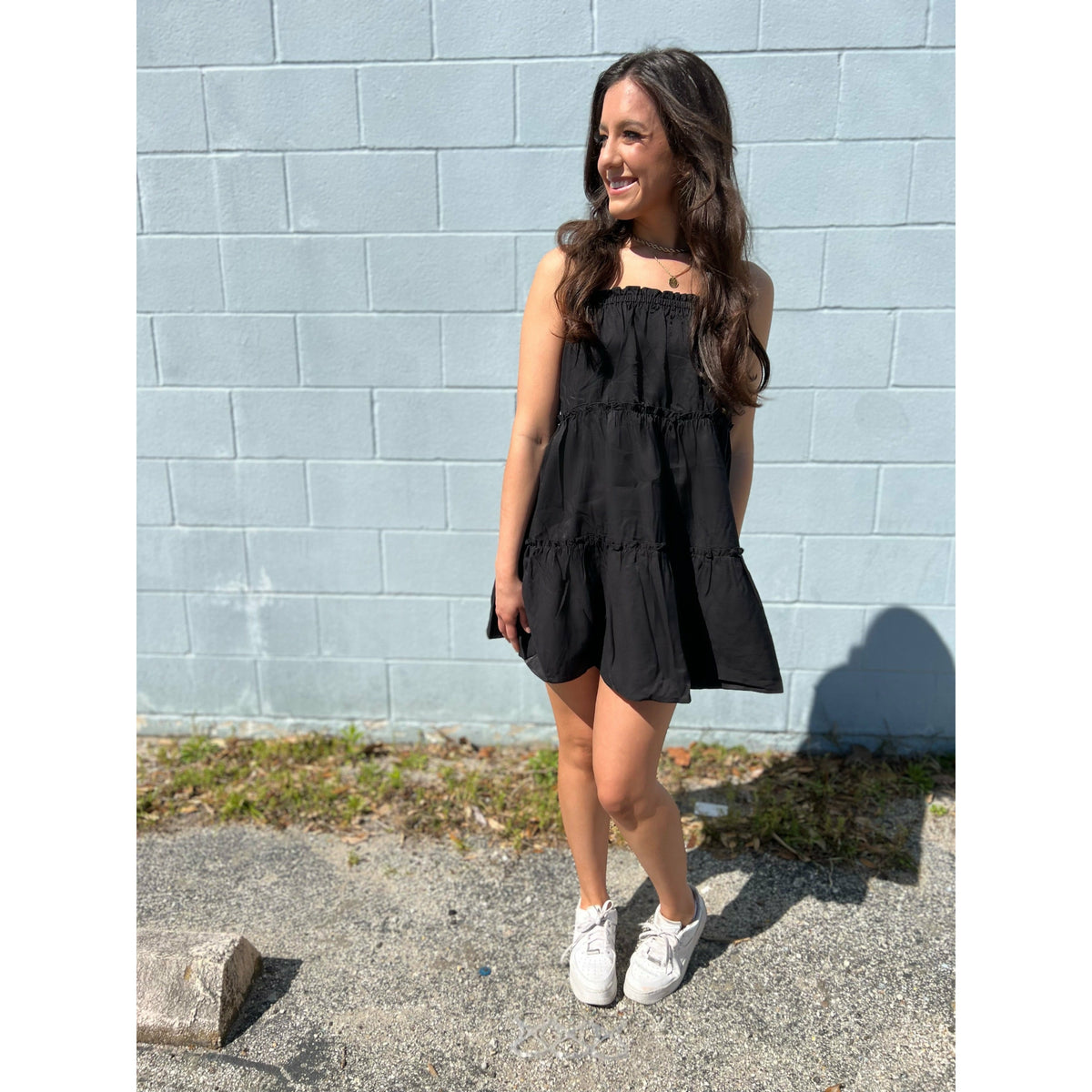 Black Cami Tiered Dress