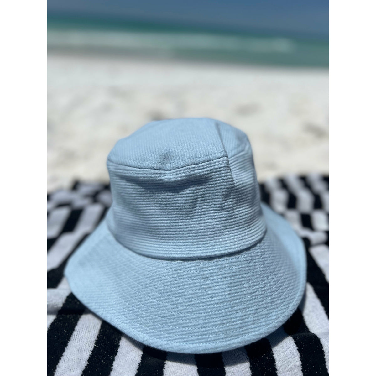 Urban Outfitters Striped Straw Bucket Hat