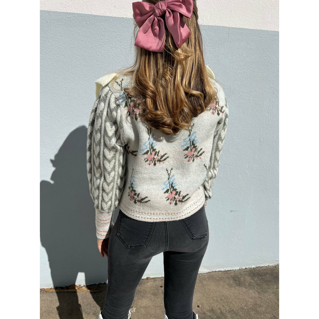 Floral printed sweater